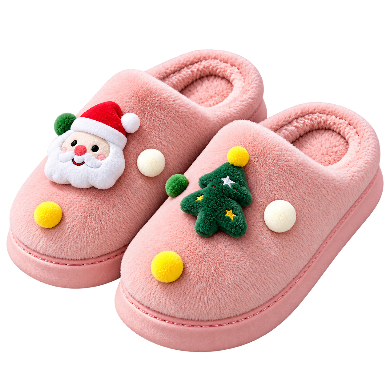 Chausson de Noël Couple – Mule Fourrée