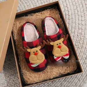 Chausson de Noël Couple – Renne, Bonhomme ou Ours