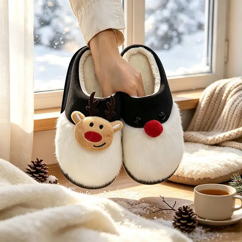 Chausson Renne de Noël Adulte – Peluche – Image 10