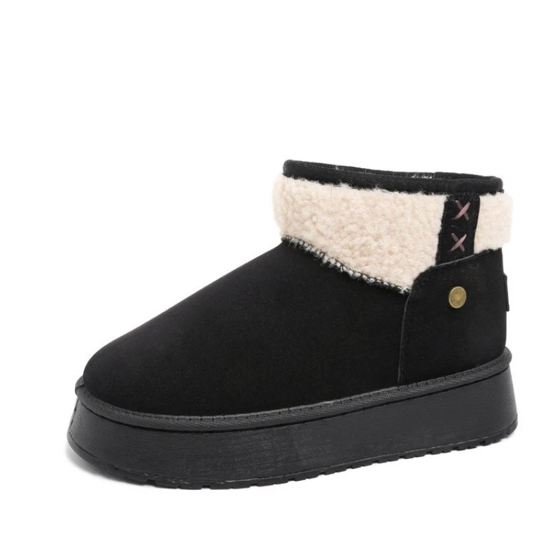 Bottines chaussons femme tricot cosy couleur noir