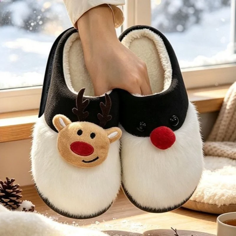 Chausson Renne de Noël Adulte – Peluche – Image 7