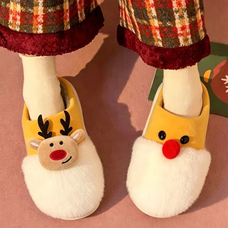 Chausson Renne de Noël Adulte – Peluche – Image 6