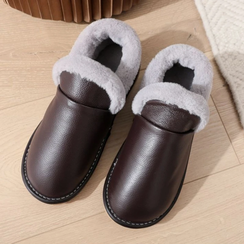 Bottine chausson homme cuir souple