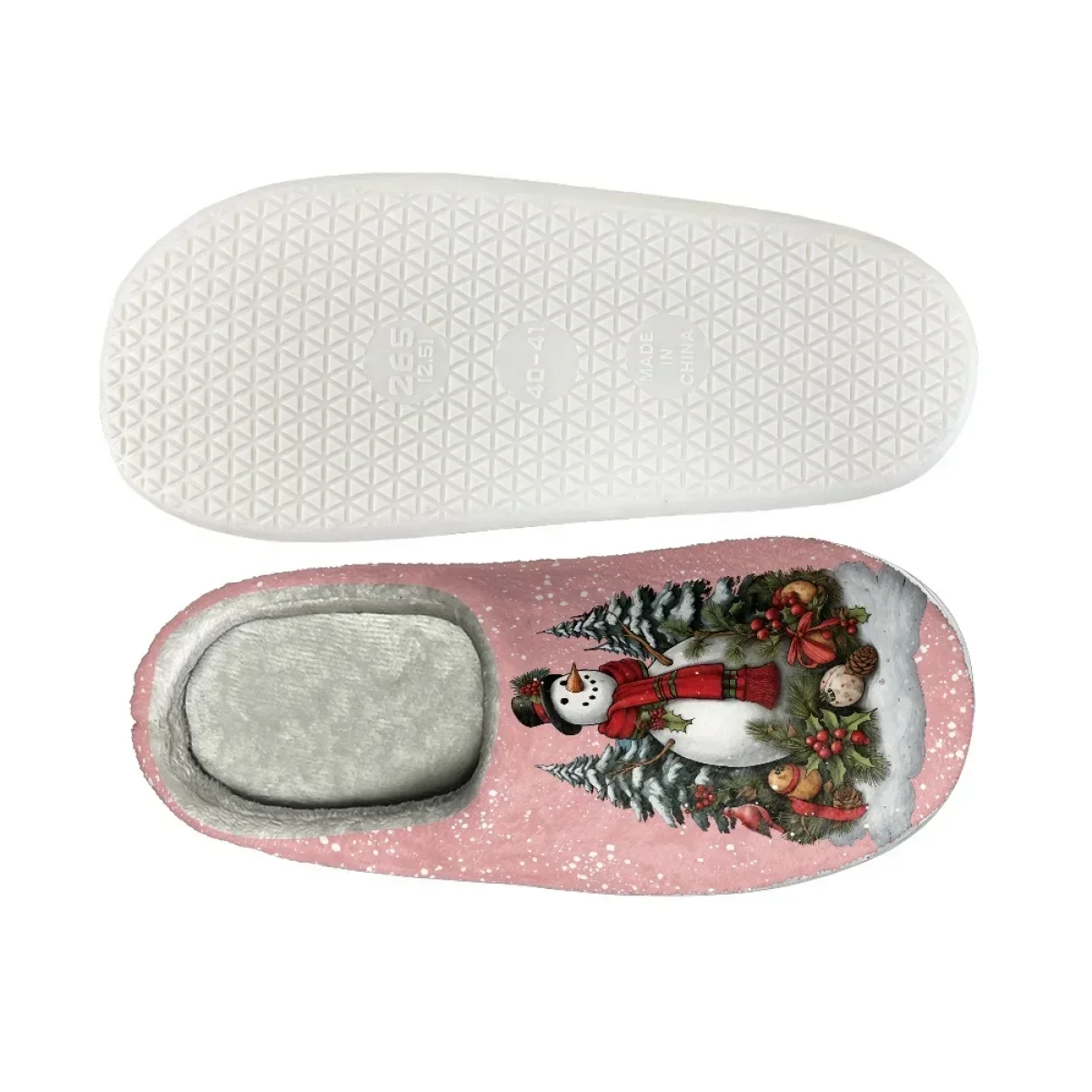 Chausson de Noël Couple – Motifs Festifs – Image 3