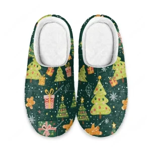 Chausson de Noël Adulte – Sapin et Guirlandes