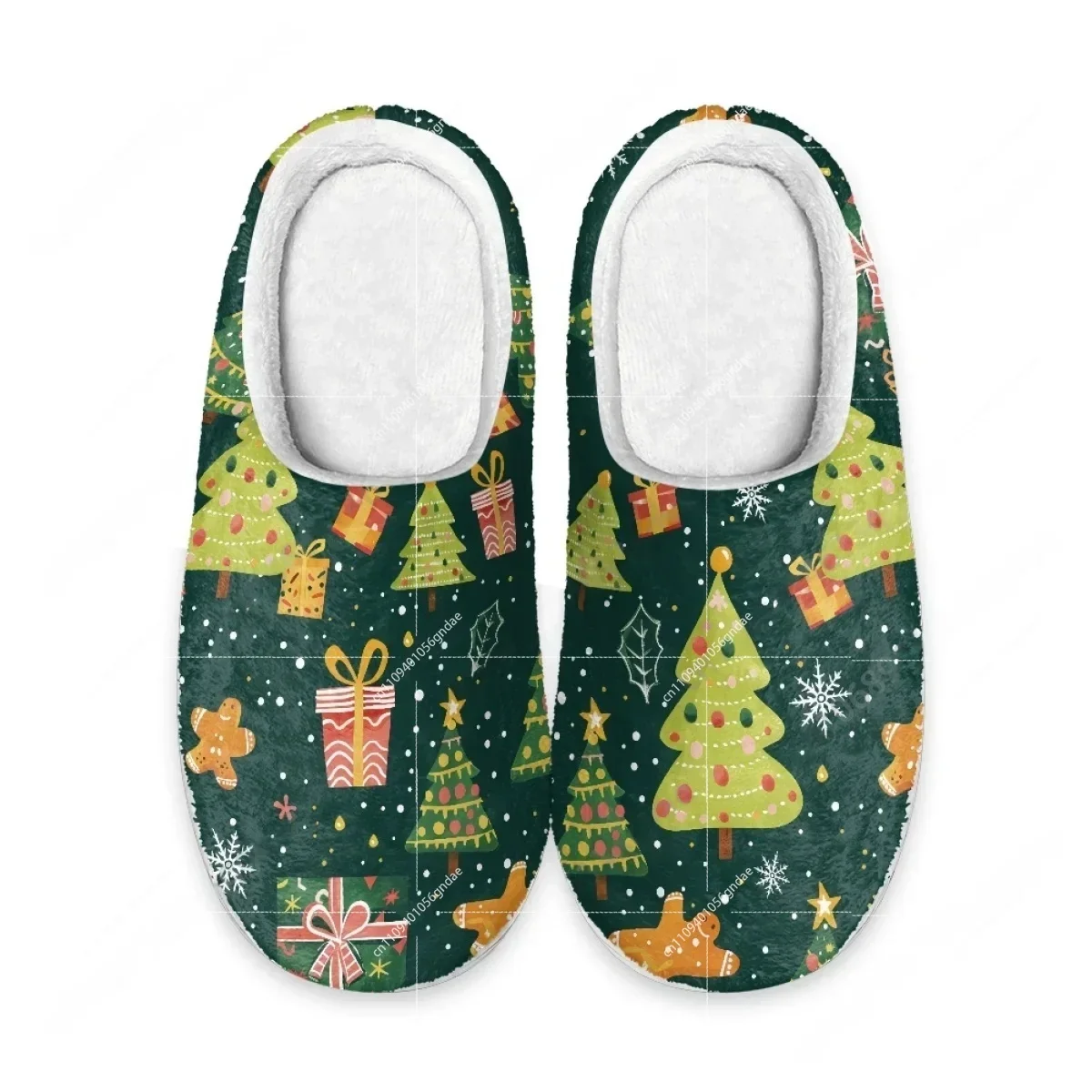 Chausson de Noël Adulte – Sapin et Guirlandes