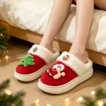 Chausson de Noël Couple – Père Noël Fourré