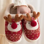 Chausson Renne de Noël Couple – Peluche