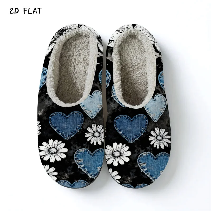 Chausson Femme Hiver – Noir à Motif – Image 8