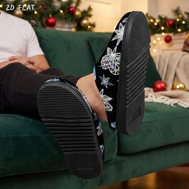 Chausson Femme Hiver – Noir à Motif – Image 3