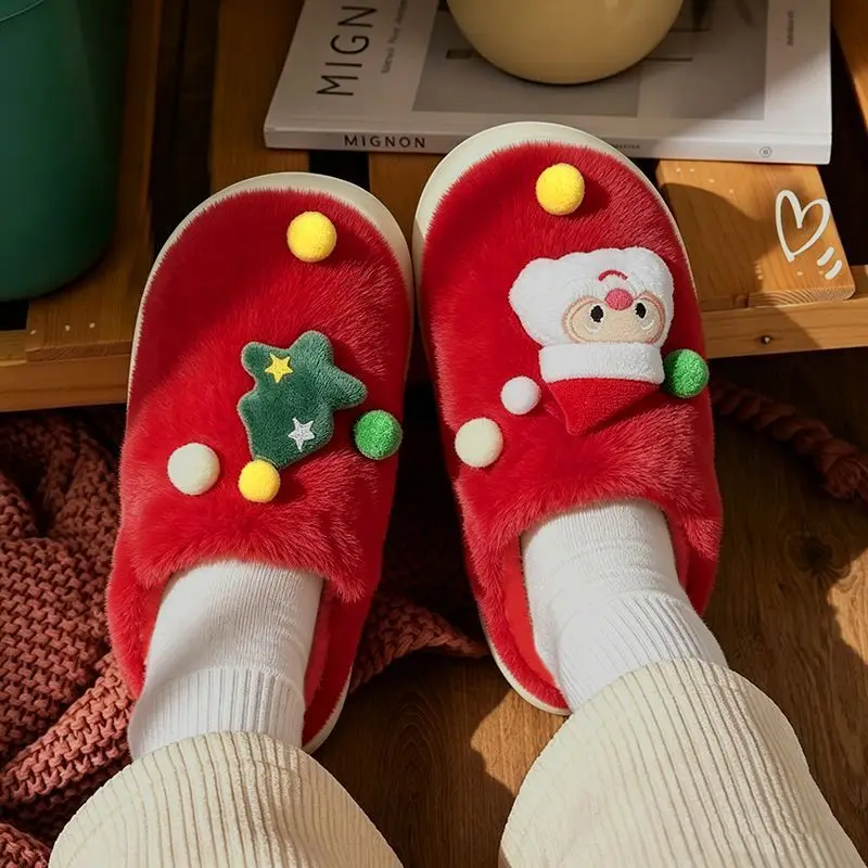 Chausson de Noël Couple – Mule Fourrée – Image 2