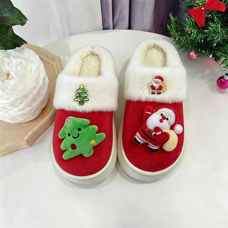 Chausson de Noël Couple – Père Noël Fourré – Image 4