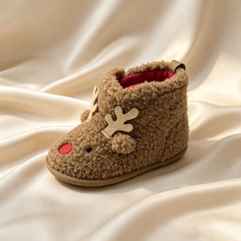 Chausson Renne de Noël Bébé – Bottine Fourrée – Image 3