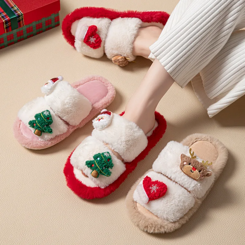 Chausson de Noël Femme – Mule Fourrée – Image 3