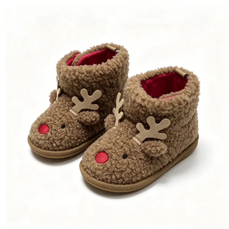 Chausson Renne de Noël Bébé – Bottine Fourrée – Image 7