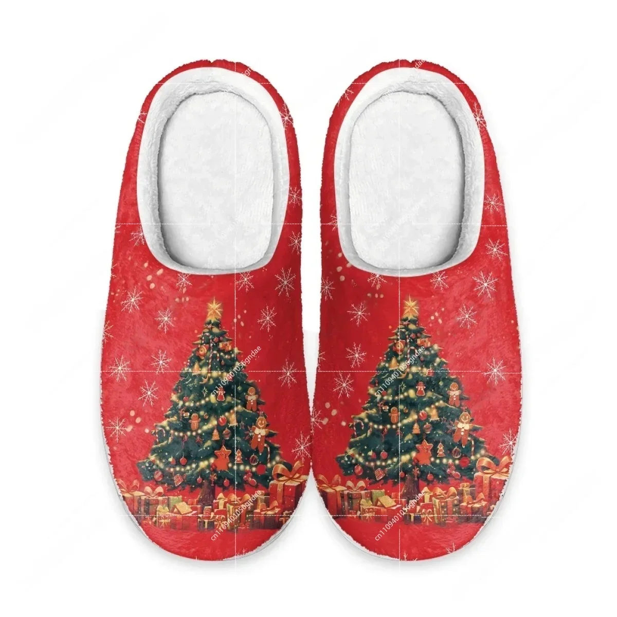 Chausson de Noël Adulte – Sapin et Guirlandes – Image 2