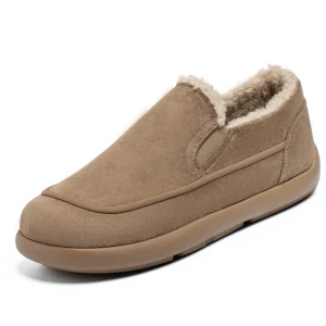 Chaussons homme fourrés marron classiques