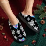Chausson Femme Hiver – Noir à Motif