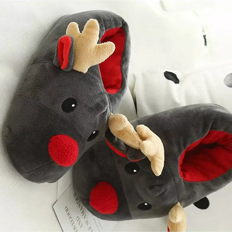 Chausson Renne de Noël Adulte – Taille Unique – Image 7