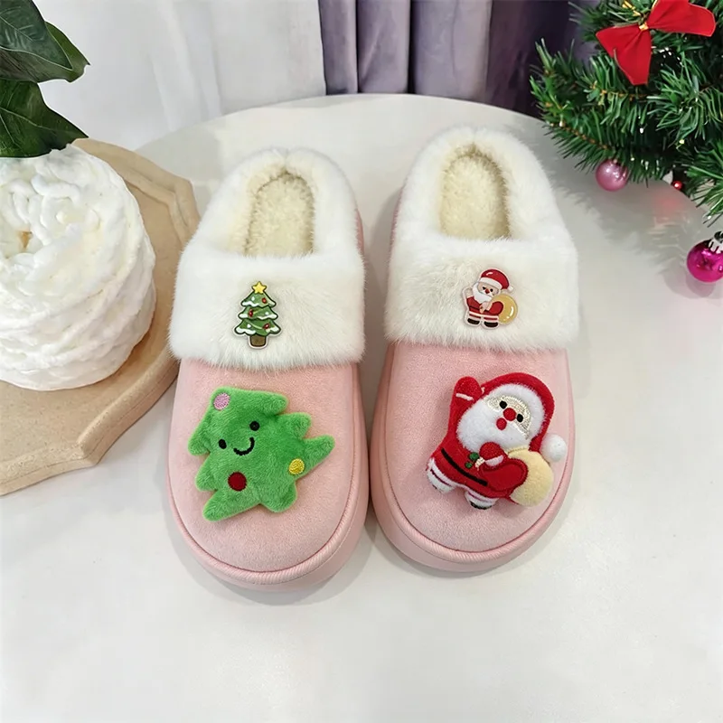Chausson de Noël Couple – Père Noël Fourré – Image 8