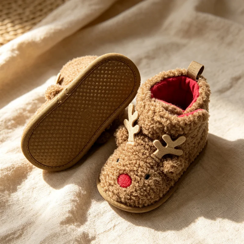Chausson Renne de Noël Bébé – Bottine Fourrée – Image 2