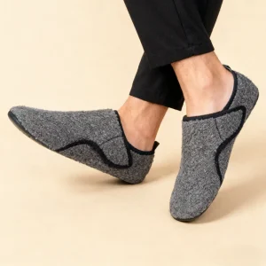 Chausson Homme à Scratch – Flanelle et Lacets