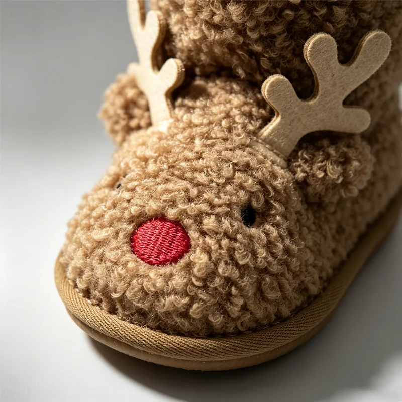 Chausson Renne de Noël Bébé – Bottine Fourrée – Image 6