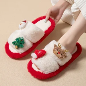 Chausson de Noël Femme – Mule Fourrée
