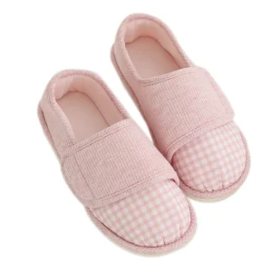Chausson Fermé Femme à Scratch – Vichy Rose