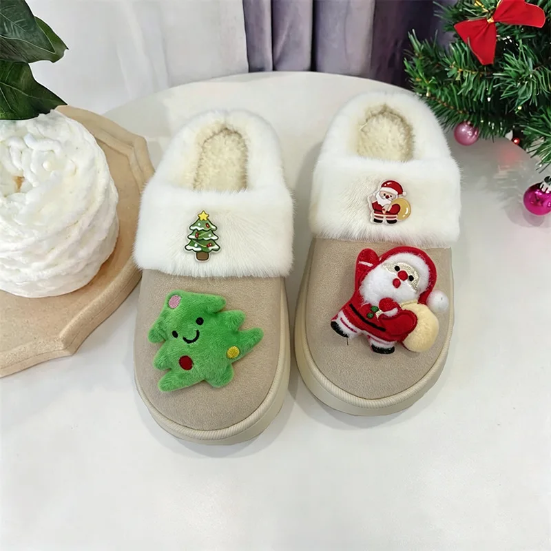 Chausson de Noël Couple – Père Noël Fourré – Image 9