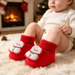 Chausson de Noël Bébé – Motifs Tricotés