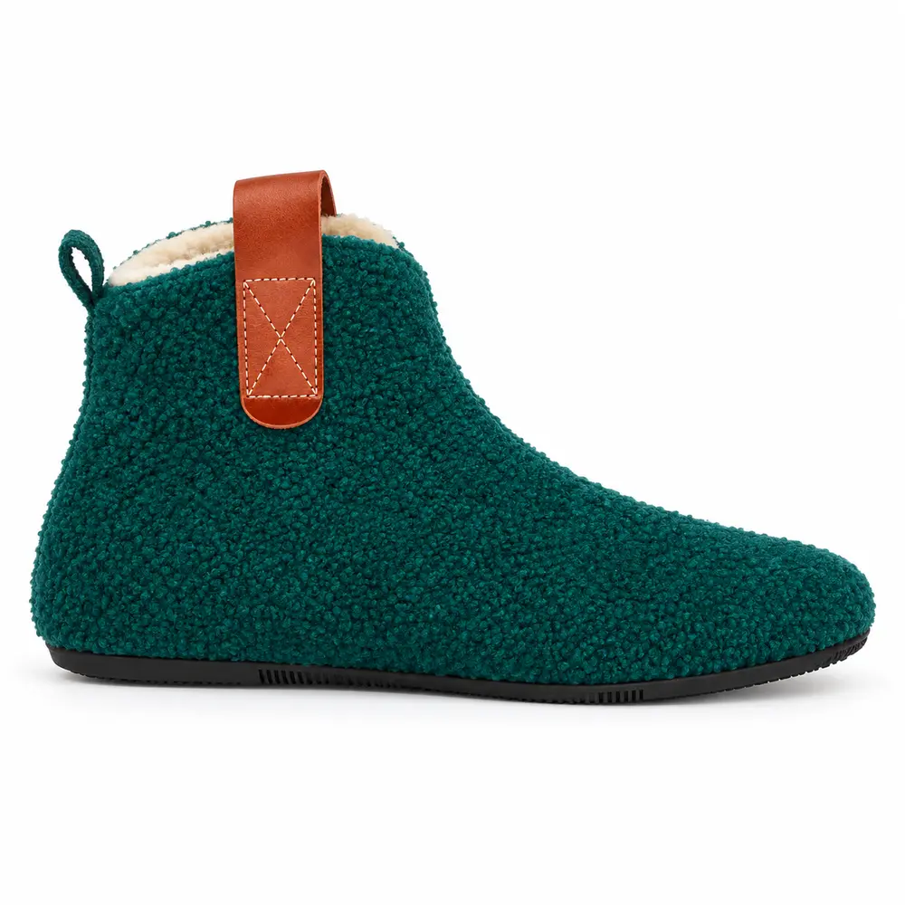 chaussons-montants-homme-verts-profil