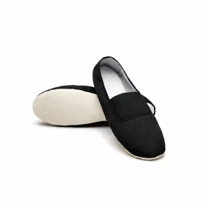Chaussons de danse noirs à semelle entière